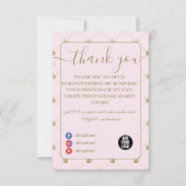 Carte De Remerciements Blush Crown Chic Minimal (Devant)