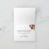 Carte De Remerciements Blush Élégant et Floral Bourguignon (Intérieur)