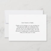 Carte De Remerciements Blush Floral Wildflower Elegant Script Wedding (Dos)