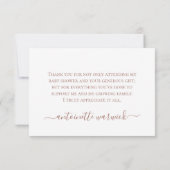 Carte De Remerciements Blush Gold Foil Boho Rainbow Baby shower (Dos)