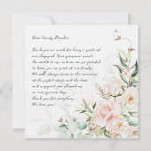 Carte De Remerciements Blush & Green Spring Juif Hébreu Chuppah do-it-you (Dos)