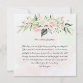 Carte De Remerciements Blush & Green Spring Juif Hébreu Chuppah do-it-you (Dos)