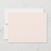 Carte De Remerciements Blush moderne monogramme plat minimaliste (Dos)