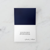 Carte De Remerciements Bocal en verre mason bleu marine avec lucioles de (Intérieur)