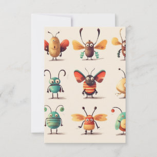 Carte De Remerciements bogue, créature, insecte, bogues bizarres