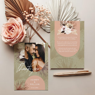 Carte De Remerciements Bohème Chic Moderne Bohème Aquarelle Flore Photo