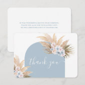 Carte de remerciements Bohême Pampas Grass Boy (Devant / Derrière)