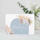 Carte de remerciements Bohême Pampas Grass Boy (Debout devant)