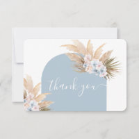 Carte de remerciements Bohême Pampas Grass Boy