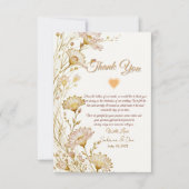 Carte De Remerciements Bohemian, botanical style  (Devant)