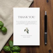 Carte De Remerciements Bohemian Elegance Rustic Winter Coffee Plante