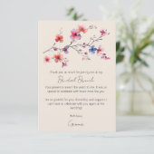 Carte De Remerciements Boho Aquarelle Fleur Fleur Sauvage Brunch Beige (Debout devant)