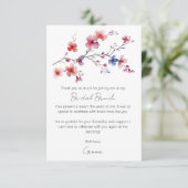Carte De Remerciements Boho Aquarelle Fleurs Sauvages Brunch de Mariage B (Debout devant)