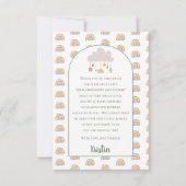Carte De Remerciements Boho Baby Boy Teepee | Baby shower jouets (Dos)
