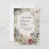 Carte De Remerciements BOHO Bague de Fleurs et Branches Fiche détaillée (Devant)