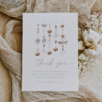 Carte de remerciements Boho Beach Shell