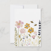 Carte De Remerciements Boho Bee & Wildflower Baby Shower (Dos)
