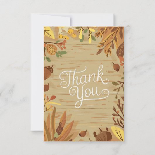 Carte De Remerciements Boho Boho automne (Devant)