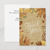 Carte De Remerciements Boho Boho automne (Devant / Derrière)