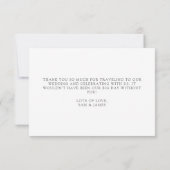 Carte De Remerciements Boho Botanique moderne Floral Mariage frontière (Dos)