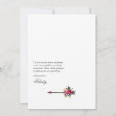 Carte De Remerciements Boho Bourgogne et Fête des mariées de dégustation (Dos)