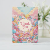 Carte de remerciements Boho Candyland modifiable (Debout devant)