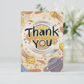 Carte De Remerciements Boho Charming Chic Celestial (Debout devant)
