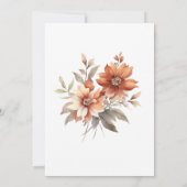 Carte De Remerciements Boho Chic Bouquet Floral en Terracotta pour Enterr (Dos)