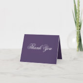 Carte De Remerciements Boho Chic Dusty Purple Classic Script Élégant (Devant)