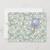 Carte De Remerciements Boho Chic Edelweiss Fleur sauvage alpin Sage Green (Devant)