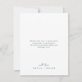 Carte De Remerciements Boho Chic Emerald Green Mariage Photo Collage (Dos)