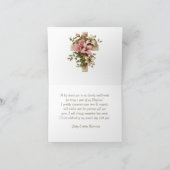 Carte De Remerciements Boho Chic Floral Girls Baptême (Intérieur)