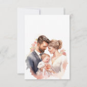 Carte De Remerciements Boho Chic Floral Girls Baptême (Dos)