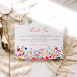 Carte De Remerciements Boho chic moderne vive fleurs sauvages nuptiale<br><div class="desc">Ajoutez une touche d'élégance bohème à votre carte de remerciements avec notre design moderne chic Boho brillant Elégant coloré fleurs sauvages. Avec ses tons roses,  rouges,  verts et violets,  ses fleurs botaniques inspirées des jardins rustiques fleur sauvage et aquarelles,  sa subtile verdure et sa typographie boho moderne.</div>