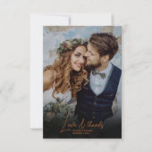Carte De Remerciements Boho Chic Retro Floral Mariage (Devant)