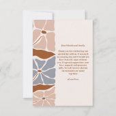 Carte De Remerciements Boho Chic Retro Floral Mariage (Dos)