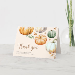 Carte De Remerciements Boho Citrouille Fall Foliing