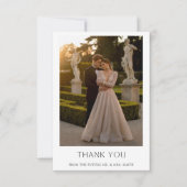 Carte De Remerciements Boho Clean Typography 2 Photo Couples Shower  (Devant)