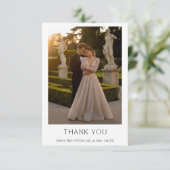 Carte De Remerciements Boho Clean Typography 2 Photo Couples Shower  (Debout devant)