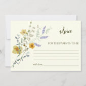 Carte De Remerciements Boho Conseil Fleur sauvage Pour Parent À Être (Devant)