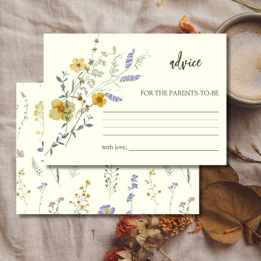 Carte De Remerciements Boho Conseil Fleur sauvage Pour Parent À Être
