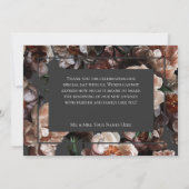 Carte De Remerciements Boho Dark Peony Flowers Mariage moderne (Dos)