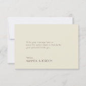 Carte De Remerciements Boho Deco d'automne | Plat Mariage crème (Dos)