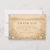 Carte De Remerciements Boho Desert Botanical Wedding (Devant)