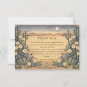 Carte De Remerciements Boho Desert Cactus Birthday (Devant)
