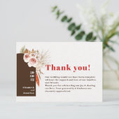 Carte De Remerciements Boho désert fleurs séchées tons terre (Debout devant)