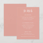 Carte De Remerciements Boho Details Enfermer Card Info Mariage C103 (Devant / Derrière)