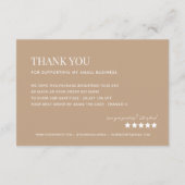 Carte De Remerciements Boho Doing A Little Happy Dance Small Business (Dos)