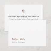 Carte De Remerciements Boho Earthy Botanical Élégant ivoire (Devant / Derrière)