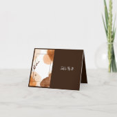 Carte De Remerciements Boho Earthy Floral Accents table number card (Devant)